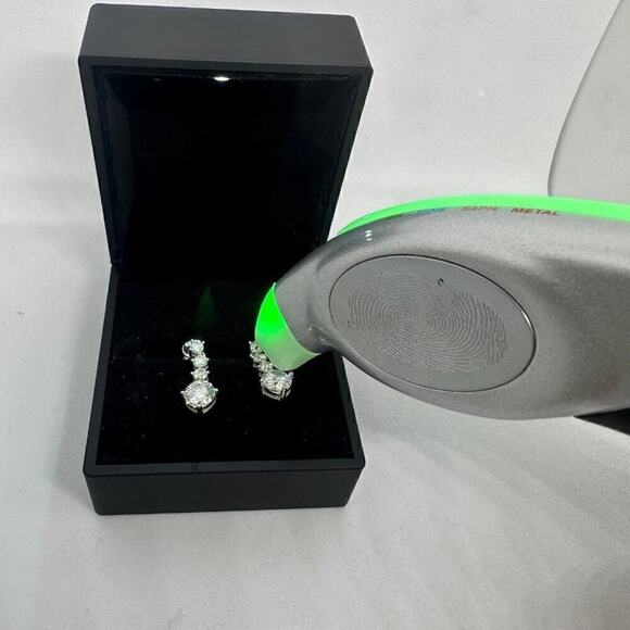 Moissanite Diamond Earrings Hanging Drop Studs 2.6 Ct Brilliant Round Cut - Picture 9 of 9